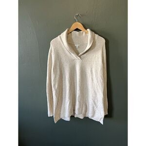 J. Jill Womens Ivory Long Sleeve Pullover Knit Sweater Size XL